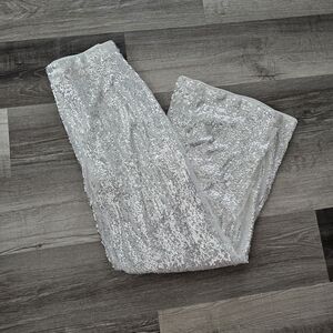 12th Tribe Silver Sequin Pants